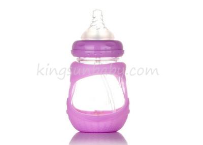 China Glass Breastmilk Storage Bottles 7 Ounce , Silicone Sleeve Glass Bottles For Milk Storage for sale