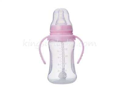 China Anti-slip PP Baby Feeding Nursing Bottle Normal Neck With Handle 180ml for sale