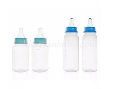 China Economic PP Plastic Feeding Bottle With Silicone Nipple Straight Shape 4 Oz / 8 Oz for sale