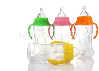 China Transparent Infant Plastic Breast Milk Storage Bottles Wide Mouth , Safest Baby Bottles With Automatic Straw for sale