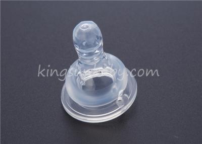 China Transparent Silicone Nipple For Feeding Baby Standard Neck BPA Free for sale