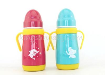 China BPA Free Thermos Stainless Steel Baby Bottle 240ml With Food Grade Silicone Nipple for sale