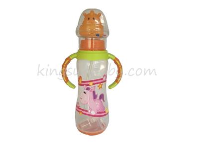 China Horse Design Plastic Baby Feeding  Bottle With Double Colors Handles and Straw for sale