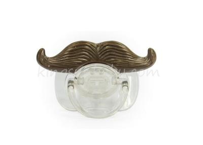 China Moustache Funny Infant Newborn Baby Pacifier , Novelty Nipple Soother for sale