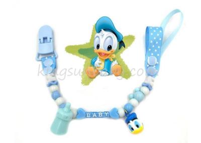 China El silicón juega la cadena personalizada el bebé de cadena de Teether de los clips del maniquí de la categoría alimenticia del pacificador en venta