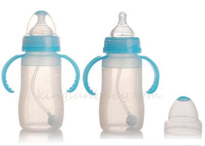 China 240ml Silicone Breastfeeding Baby Bottles With Handles For Newborn Infant Milk Bottle BPA Free for sale