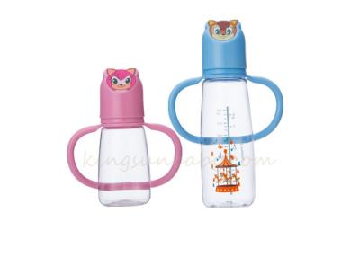 China Round Handle Standard Neck Baby Bottles Funny Comic Design Breastfeeding Bottles for sale