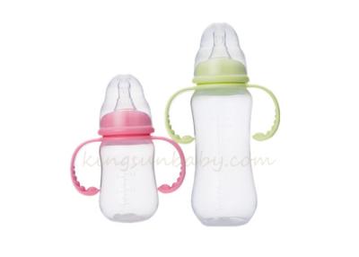 China Pink / Green Baby Milk Bottle 4oz 8oz Standard Baby Bottles FDA Approval for sale