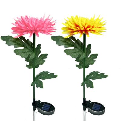 China Wedding Home Solar Battery Light Stainless Steel Outdoor Waterproof Party Decoration Chrysanthemum Led Decorative Passage Plastic Landscape Garden Lantern Lights for sale