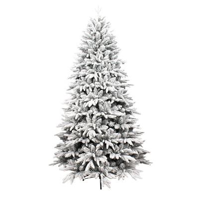 China PVC& Trendy PE Christmas Tree | Includes Pre-strung white lights and stand | - 9 ft of white wire lit Christmas trees for sale