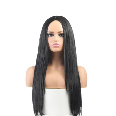 China Silky Straight Wave Popular Selling Women's Long Straight Hair Synthetic Hair Wig Hair For Fashion Design Clothing Match With Human Women for sale