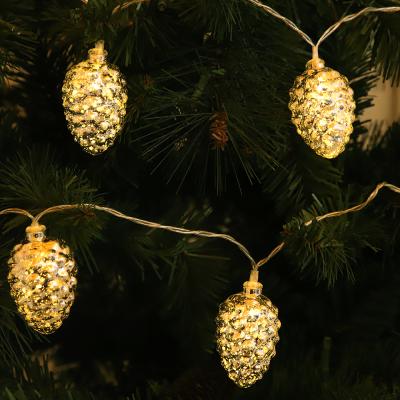 China Indoor Decoration Pinecone String Light Decorative Indoor Light Pendant Led Decorative Lighting Decoration for sale