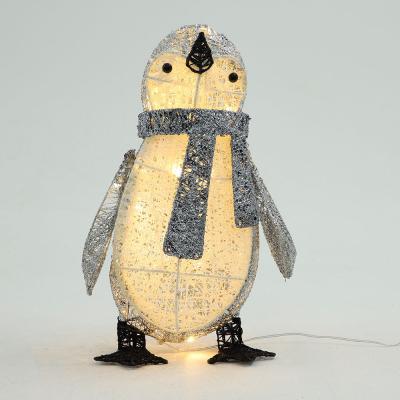 China Snowball Fighting String Sign Decor Glowing Decorative Holiday Party Animated Penguin Light LED Frame Christmas Active Light Outdoor Garden Snow Decorative Holiday Party for sale