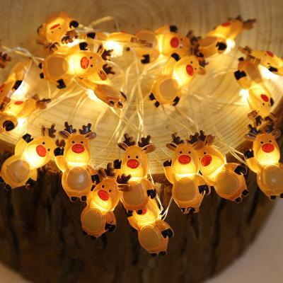 China Warm White Battery Operated Mini 20 Home Decor Led String Christmas Fairy Reindeer Lights 80 DC 3V Home Decor Always Bright White for sale