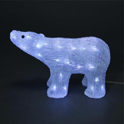 China Polar Bear Christmas Decoration 3d Acrylic Acrylic Led Outdoor Polar Bear Christmas Lights for sale