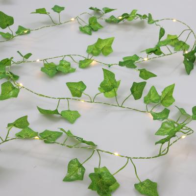 China Led String Light Artificial Ivy Garland, 30 String Indoor Decoration Copper Wire Light Lights with Leaves, Led Battery Light for sale