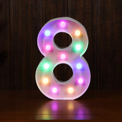 China LED Letter Lights Led Lights Luminous Number Lamp Decoration Led Battery Night Light Party Bedroom Decoration for sale