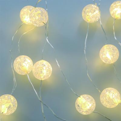 China Led Ball Garland Light Copper Wire Fairy Copper Wiring String Light Battery Power String Waterproof Lamp Holiday Wedding Party Globe Lights for sale