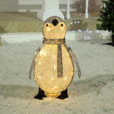 China Outdoor Decoration 40L Cute Animal Led Penguin Elf Night Light Christmas Decorative Holiday Lighting Decorations for sale