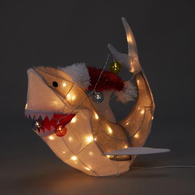 China Outdoor Decoration Tinsel Shark Light For Christmas Decoration White Led Light Or Kid's Room Warm Gifts for sale