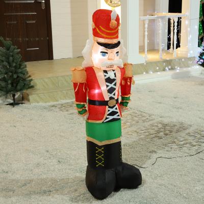 China Modern Giant Inflatable Christmas Decorations Soldier With LED Light For Outdoor Yard Party Decoration for sale