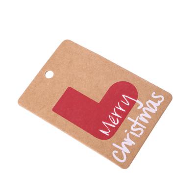 China Custom Viable Hang Labels Christmas Tags Wrapping Paper Tags for DIY Arts and Crafts Christmas Gift for sale