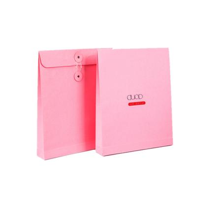 China Packaing Customized Button And String Closure Envelope Special Paper Folder for sale