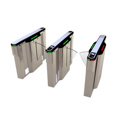 China whosale price of 304 stainless steel flap turnstile high security fast speed access control smart flap turnstile for sale