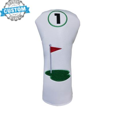 China PU Golf Outdoor Head Cover Golf Activity Head Cover With Embroidery for sale