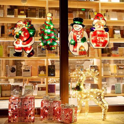 China PVC Led Kitchen Window Suction Cup Hanging Lights Christmas Lights Christmas Decorations Stage Atmosphere Party Lights for sale