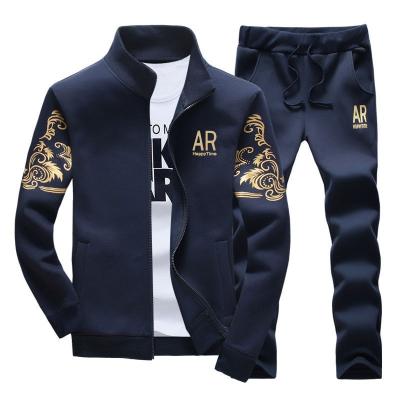 China Men's Training Tracksuits Breathable Sportswear Men Set Autumn Winter Fleece Thicken Sweatshirt Mens Tracksuit With Pants And Jacket for sale