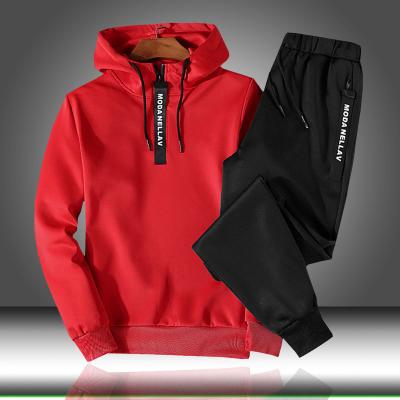 China Autumn Winter Men's Breathable Sportswear Set Hooded Thick Tracksuit Masculine Casual Men Sweat Suits Men Sweatshirt Sweatpants Set for sale