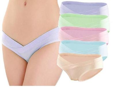 China Pregnant Women Maternity Clothing Low Anti-Allergy Panties Waist Under Cotton Maternity Underwear Pregnant Breathable Pregnancy Panties for sale