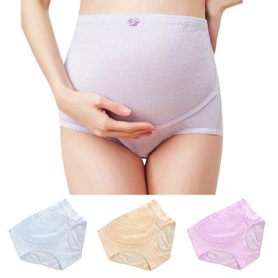 China Anti-allergy Panties Maternity Women's High-waist Panties Solid Care Abdomen Underwear Seamless Soft Bandage For Pregnant Women Underpants for sale