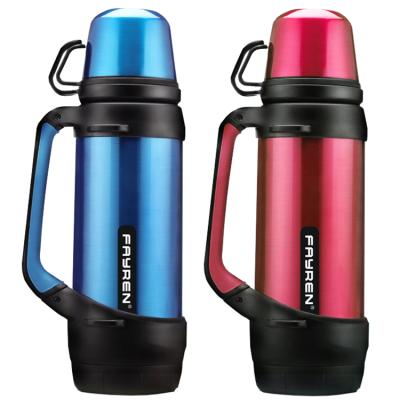 China Latest Design Large Mouth Water Beverage Business Water Bottle Double Wall Wide Vacuum Insulated Thermos Flask for sale