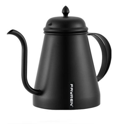 China Sustainable 304 Stainless Steel End-mouth Coffee Pot With Coffee And Cover 1000ml Teapot With Handle for sale