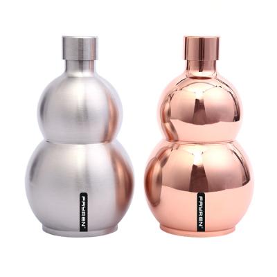 China 18/8 Sustainable Double Wall Stainless Steel Squash Type Vacuum Insulated Water Bottle With Hanging Belt for sale