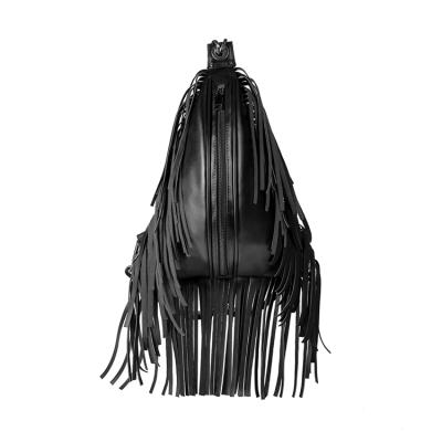 China Fringed Tassel Messenger Shoulder Bag Fashion PU Backpack Best Seller Anti-theft Women for sale