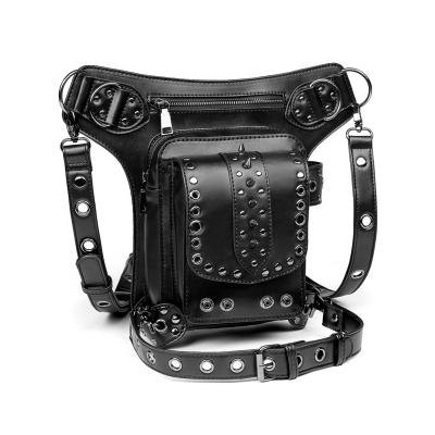 China Motorcycle & Biker Wholeale steampunk kight trend tactical rivet bag one main shoulder purse purse waist cross - body bags for sale