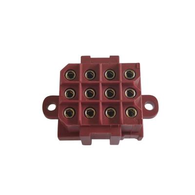 China Brown Pitch 12 Pin Imitation Connector 207528-7 Header 5.0mm Terminal PA66 Plug for sale