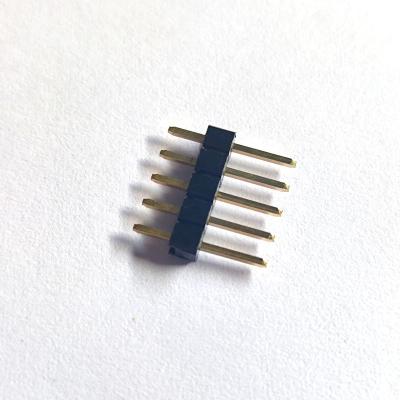 China PBT+30% 1 to 40 Pin Header 2.54mm Pitch Row 2.54mm Pitch Single Pin DIP PCB Connector for sale