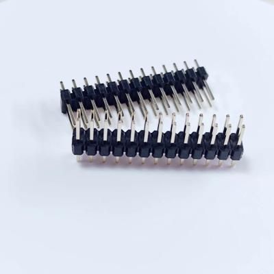 China PA6T+30% Double Row Pin UL94-0 Header 2.54 Pitch Pin Connectors DIP PCB Connectors Pin Length 11.54mm for sale