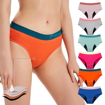 China Airtamay Antibacterial 4 Layers Maid Period Underpants Women Leakproof Underwear Teens Period Panties for sale