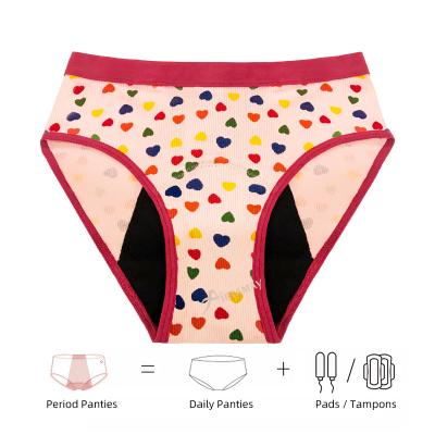 China Airtamay Antibacterial OEM Printed Underwear Menstrual Panty Period Designed Leakproof Panties For Teen Girls for sale