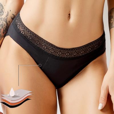 China Antibacterial Hot Style Underwear Female Menstrual Panties 4 Layers Absorbent Period Panties Leak Proof Pad for sale