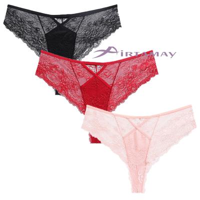 China OEM Antibacterial Wholesale Breathable Panties Plus Size Ladies Underwear Lace Panties Sexy Women for sale