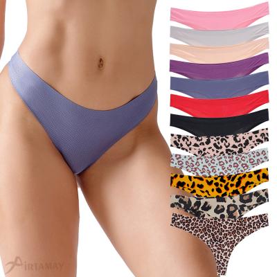 China Women's G-String Panties Hole Design Fabric Thong Multicolor Breathable Nylon Sexy Underwear Seamless Thongs for Women for sale