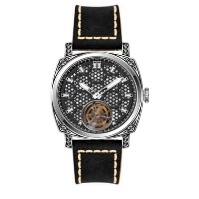 China 2019 Luxury Flying Tourbillion Moon Phase Tourbillon Factory Mens Automatic Genuine Leather Mens Watches Mechanical Watch for sale