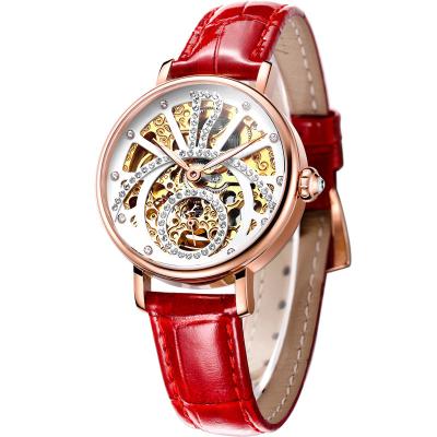 China Water Resistant Fashion Lady Mechanical Automatic Skeleton Fashion Luxury Women Watch For Ladies for sale