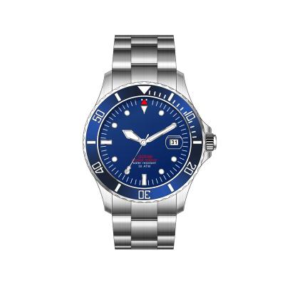 China 30 Day/Date OEM Atmo Water Resistant Stainless Steel Automatic Dive Mechanical Watch 300m Automatic Diver Watch for sale